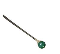 épingle à cheveux chinoise, Bâton à cheveux, épingle, bâtons de chinois for femmes longs en argent 925, perle jade hétian vert doré fait la main Antique rétro accessoires chignon for fille