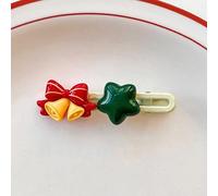 Épingle à cheveux de Noël dessin animé Père Noël sapin de Noël étoile côté frange clip filles accessoires cheveux cadeaux Nouvel An