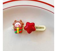 Épingle à cheveux de Noël dessin animé Père Noël sapin de Noël étoile côté frange clip filles accessoires cheveux cadeaux Nouvel An