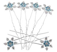 Épingle à Cheveux Design Bleu 12Pcs en Alliage de Zinc et Ambiance Noël