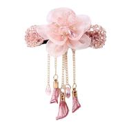 Épingle à cheveux élégante avec fleur de style traditionnel chinois - Belle pince à cheveux pour médias ou cheveux longs