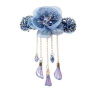 Épingle à cheveux élégante avec fleur de style traditionnel chinois - Belle pince à cheveux pour médias ou cheveux longs
