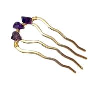 Épingle à cheveux élégante en pierre de cristal naturelle pour mariée et femme élégante pour cérémonie de mariage