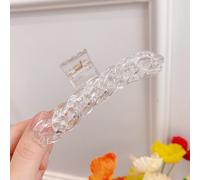 Épingle À Cheveux En Acrylique Transparent Coloré Pour Femmes, Style Rétro Coréen, Longue Chaîne, Couture Torsadée Irrégulière, Griffe Géométrique