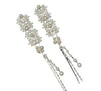 Épingle à cheveux en alliage et perles avec pampilles strass et perles pour mariée et amateurs de mode