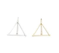 Épingle à cheveux en alliage géométrique 2 pcs Fashion Hollow Triangle Hair Clip Geometric Alloy Hairpin Clamps Hair Accessories Gold & Silver