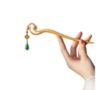 Épingle à cheveux en bois de pêche chinoise, haute couture, style ancien