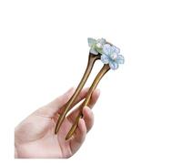 Épingle à cheveux en bois de santal forme U, accessoire for, nouvelle épingle Hanfu chinoise avec enroulés et style rétro simple Pour Femmes Filles(Color 02)