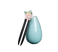 Épingle à cheveux en bois de santal forme U, accessoire for, nouvelle épingle Hanfu chinoise avec enroulés et style rétro simple Pour Femmes Filles(Color 04)