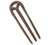 Épingle à Cheveux en Bois de Santal, Fourche à Trois Dents, Style Vintage | A Chignon, Accessoire Simple et Élégant, Finition Lisse Khaki, Maintien Sûr du Bun, pour Jeunes Filles