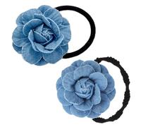 Épingle à cheveux en denim avec fleur pour filles Bleu Jeans Pince à cheveux Lady Pinces à cheveux Mode Épingle à cheveux fine Accessoire de cheveux Fille Ado Décor mignon cowgirl