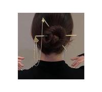 Épingle à cheveux en forme de chaîne avec deux fourchettes à cheveux de style chinois Hosta Pince à cheveux Pinces à cheveux pour cheveux épais