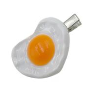 Épingle à cheveux en forme de cœur Sunny Side Up, accessoire de cheveux en résine légère pour femmes et filles, pince à cheveux en forme d ' œufs frits en forme de cœur, pince à œufs créative