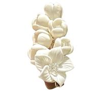 Épingle à cheveux en forme de - Épingle à cheveux en forme de pour femme, souvenir de Noël, accessoire décoratif floral, blanc, pince à cheveux pastorale légère de luxe