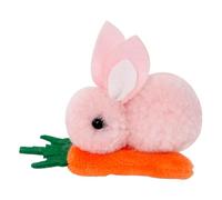 Épingle à cheveux en forme de lapin - Barrettes mignonnes en forme de carotte de lapin en peluche - Pince à cheveux élastique en peluche pour femmes et filles
