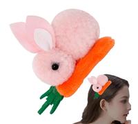 Épingle à cheveux en forme de lapin en forme de lièvre | Barrettes à cheveux mignonnes en forme de lapin de dessin animé Kawaii Pâques printemps animaux pinces à cheveux pour filles