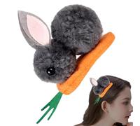 Épingle à cheveux en forme de lapin en forme de lièvre | Pince à cheveux en forme de carotte en forme de lapin pour Pâques, adorable oreille, barrettes en forme d'animal doux