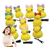 Épingle À Cheveux En Forme De Petit Canard Jaune - Jolie Pince À Cheveux En Peluche, Accessoire Amusant De Dessin Animé, Design Floqué Doux Avec Une Prise Sûre Et Un Port Léger Et Confortable | Style