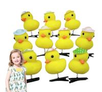 Épingle à cheveux en forme de petit canard jaune - Pinces à cheveux en forme d'animal mignon et doux | Ensemble d'épingles à cheveux en peluche de dessin animé en forme de canard, accessoires amusants