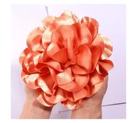 Épingle à cheveux en satin faite la main, grande fleur, 19 cm, for défilé, spectacle Pour Carnaval, Fête, Mariage(Color:15,With brooches)