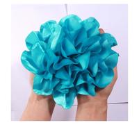 Épingle à cheveux en satin faite la main, grande fleur, 19 cm, for défilé, spectacle pour Mariage de Mariée Femmes(Light blue,With no brooch)