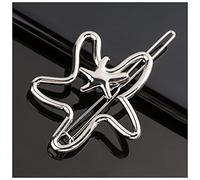 Épingle À Cheveux Fashion Metal Love Coeur Coiffure Clip Coiffure Élégante Star Round Barrette for Femme Sweet Coupes à cheveux Barrettes Accessoires for cheveux Épingle À Cheveux Mariage(B37-Silver)