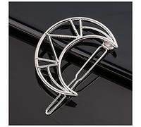 Épingle À Cheveux Fashion Metal Love Coeur Coiffure Clip Coiffure Élégante Star Round Barrette for Femme Sweet Coupes à cheveux Barrettes Accessoires for cheveux Épingle À Cheveux Mariage(B41-Silver)