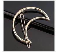 Épingle À Cheveux Fashion Metal Love Coeur Coiffure Clip Coiffure Élégante Star Round Barrette for Femme Sweet Coupes à cheveux Barrettes Accessoires for cheveux Épingle À Cheveux Mariage(10-Gold)