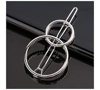 Épingle À Cheveux Fashion Metal Love Coeur Coiffure Clip Coiffure Élégante Star Round Barrette for Femme Sweet Coupes à cheveux Barrettes Accessoires for cheveux Épingle À Cheveux Mariage(B35-Silver)