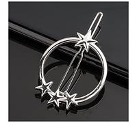 Épingle À Cheveux Fashion Metal Love Coeur Coiffure Clip Coiffure Élégante Star Round Barrette for Femme Sweet Coupes à cheveux Barrettes Accessoires for cheveux Épingle À Cheveux Mariage(B43-Silver)