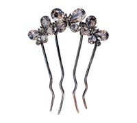 Épingle à cheveux française - 4 pointes en strass - Accessoire de coiffure