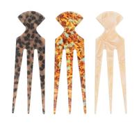 Épingle à Cheveux Française à Trois Dents, Lot de 3, Acétate | Style Vintage Rétro, Légère et Confortable, pour Mariages et Occasions Formelles, Assortit Vos Tenues