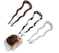 Épingle à cheveux française en métal pour femme - Accessoires cheveux dorés en forme de U,épingles à cheveux,grande épingle à cheveux française pour tous types de cheveux(Écaille de tortue)