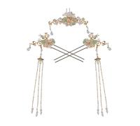 Épingle à Cheveux Hanfu Style Chinois Pompons, Lot de 3 en Alliage | Coiffe Rétro Classique, Maintien Coiffure, Format Compact, pour Amies et Famille Couleur Aléatoire