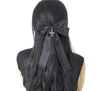 Épingle à cheveux japonaise avec pendentif en forme de croix pour fille - Style décontracté - Printemps - Camping - Photographie - Pince à cheveux superposée