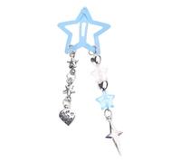 Épingle à cheveux longue en forme d'étoile - En métal antidérapant - Lune et étoile - Élégante barrette à cheveux pour femme