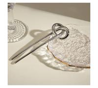 Epingle a Cheveux Lot de 2 épingles à cheveux en forme U acier inoxydable for femmes, nœud d'eau, polyvalentes, for banquet(Silver color)