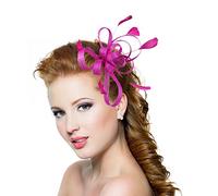 Épingle à Cheveux Mariage Plume Femme Coiffure Fleurs Chapeau Bibis Fascinator Nuptiale Accessoires Clip Cheveux Voilette Déguisement Soirée Photographe Églises