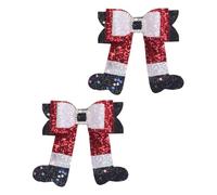 Épingle À Cheveux Nœud Papillon 2 Pièces Pince Ornement De Fête Accessoire Pince Nœud Papillon Noël Adapté Dames Bijoux Noël