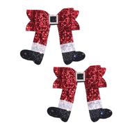 Épingle À Cheveux Nœud Papillon 2 Pièces Pince Ornement De Fête Accessoire Pince Nœud Papillon Noël Adapté Dames Bijoux Noël