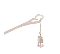 Épingle à cheveux pour femme, style chinois, style ancien, avec pompons, rose