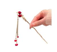 Épingle à cheveux pour femmes de style national du Nouvel An Haute qualité Élégant Chapeaux Ornements de Cheveux Nouveau Chinois Rouge Rose Épingle à cheveux Flocée Antique