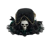 Épingle à cheveux Punk Charm avec chaîne pendentif, Green | Barrette à volants délicate avec fleur de Rose et embellissement pince à cheveux Antique ornement de cheveux doux