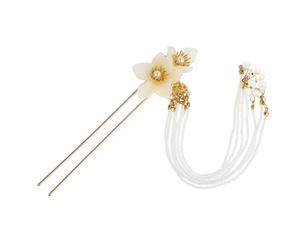 Épingle à Cheveux Rétro en Alliage Fleur Jaune pour Cérémonies | Style Ancien, Finition Simple et Chic, pour Photographie, Présent à Offrir Mère Amie