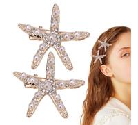 Épingle à cheveux Sea Star - Accessoire pour cheveux pour fille, pince à cheveux de plage | Jolis crayons à cheveux, accessoires de cheveux décoratifs pour ajouter une touche de fraîcheur et de beauté