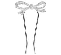 Épingle à cheveux simple belle exquise accrocheuse pratique durable fourchette à cheveux pratique pour fête de mariage boule en alliage en forme de U épingle à cheveux femmes (Argent)