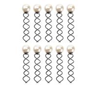 Épingle à Cheveux Spirale Ornée de 10 Pièces en Métal pour Chignon Élégant | Finition Ton Argenté, Design Torsadé Confortable, pour Soirées, Danse et Coiffures Courtes, Lot de Dix