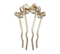 Épingle À Cheveux Torsadée Française Strass - 4 Broches En Forme De U En