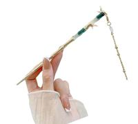 Épingle à cheveux traditionnelle chinoise avec fleur et pompons - Pratique - En métal - Convient pour différentes coiffures - Épingle à cheveux en métal