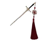Épingle à cheveux unique en forme d ' épée, pompon, poignée en alliage, Texture, accessoire de coiffure, bijoux pour toutes les occasions, épingle à cheveux Unique Swords Hairpin
